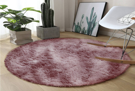Shaggy Ombre Strado Round Carpet 140x140 OmbrePurple (Pink)