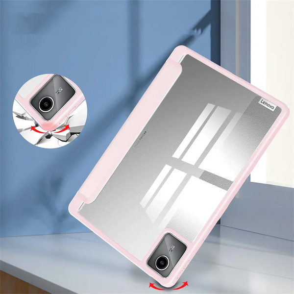 Puzdro Crystal na Lenovo Tab M11 10.95 11 K11 K11E / TB330, ružové - ochranné so stojanom