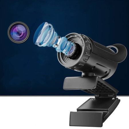 WebCam 8804 webcam with microphone black universal for laptops and PCs