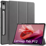 Puzdro Smart Case na Lenovo Tab P12 12.7 TB370 2023 / Tab P12 TB370, sivé - ochranné so stojanom