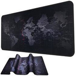 A large 80x30 office world map mouse pad