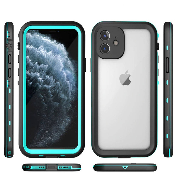 Waterproof Case + Strap for Apple iPhone 12 Mini (Black)