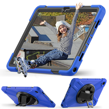Puzdro Shockproof na Samsung Galaxy Tab A9 Plus 11 2023 X210 X215 X216, modré - ochranné so stojanom