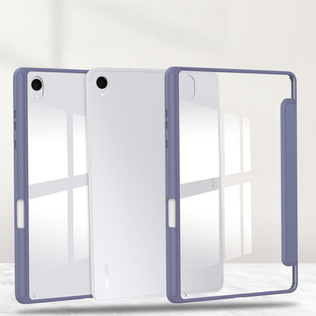 Puzdro Clear Pencil na Samsung Galaxy Tab S11 11 SM SMX736 s klapkou, priehľadné - ochranné