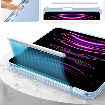 Hard Crystal case with stylus holder for Apple iPad 10.9 10 GEN 2022 / iPad 11 A16 11GEN 2025 - Blue