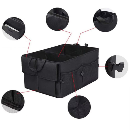 CT2 car organizer for trunk collapsible shopping container accessories and tools