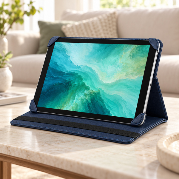 Etui obrotowe do Samsung Galaxy Tab A11 X135/ X133 A9 SM-X115/X110 - granatowe