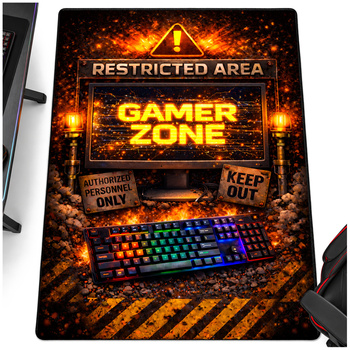 Dywan gamingowy 100x150 dla gracza mata pod fotel antypoślizgowy Restricted