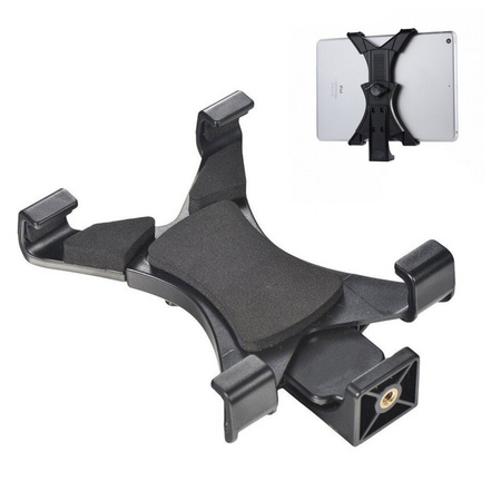 Strado tablet holder for tripod - universal holder with 1/4" thread compatible with iPad Galaxy Tab tripods and devices from 7 to 25 cm wide