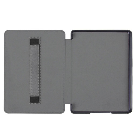 Etui Strap Case do Kindle Paperwhite 4, czarne - ochronne z podstawką, dostęp do portów i przycisków