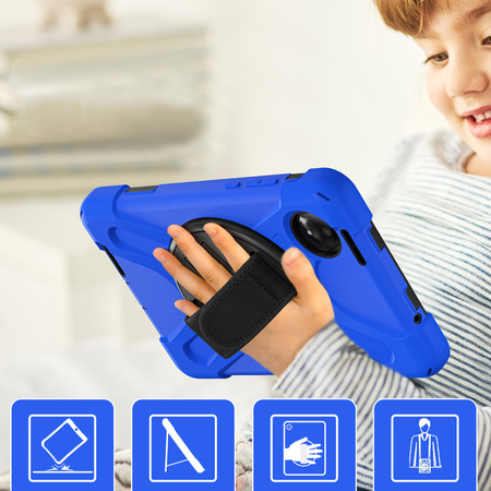 Puzdro pancierové Shockproof s držiakom na Xiaomi Redmi Pad SE 8.7 2024 / Redmi Pad SE 8.7, modré - ochranné