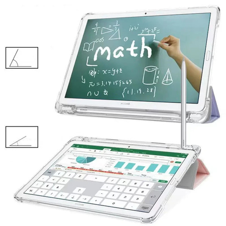 Etui CLEAR PENCIL do Huawei MatePad SE 11 2024 AGS6-W00 podstawka na rysik, niebieskie