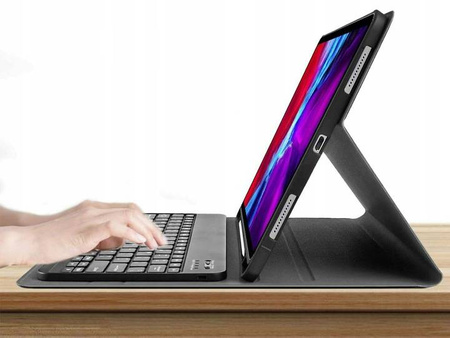 Etui z klawiaturą Bluetooth do iPad Air 5 / iPad Air 4 / Pro 11 2020 / iPad Air 10.9 2022, czarne - ochronne