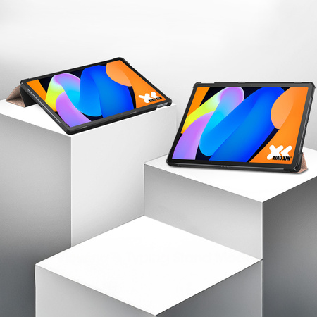 Puzdro Smart na Lenovo Idea Tab 11 2025 s klapkou, zlaté - ochranné so stojanom