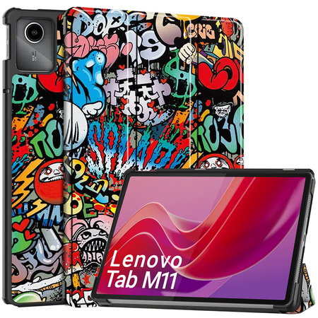 Etui Graficzne do Lenovo Tab M11 10.95 11 / Tab M11 - ochronne z podstawką, dostęp do portów i przycisków