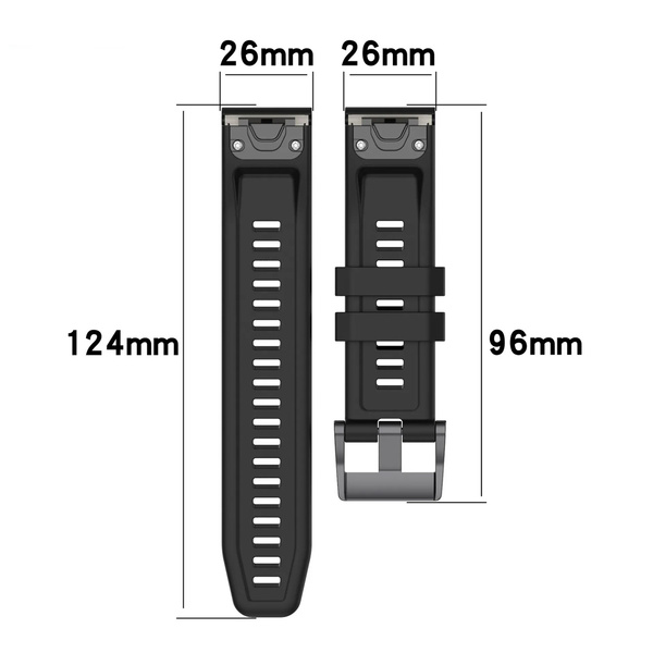 Remienok silikónový na Garmin Fenix 6x náramok elegantný 220,26mm, blankytný - vymeniteľný
