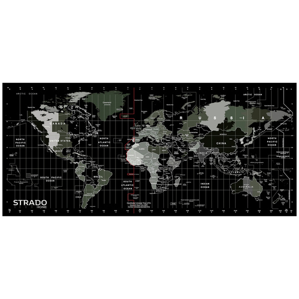 Strado Desk Mat 90x40 World Map
