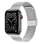 Stalowa bransoleta pasek do Apple Watch 7 41mm (Srebrna)