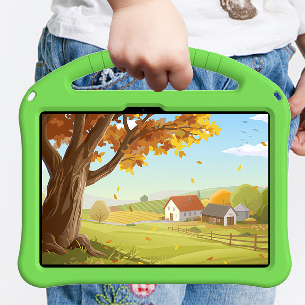 Puzdro FunColor na Xiaomi Pad 7 / Pad 7 Pro 11.2 pancierové / Xiaomi Pad 7 Pro, zelené - ochranné so stojanom