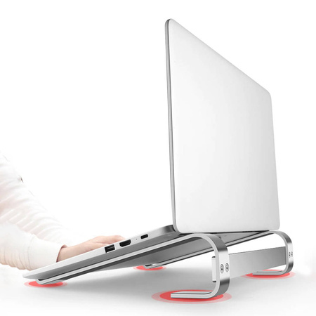 Aluminiowa Podstawka stabilna stojak pod tablet laptop komputer do 18 S1, czarny