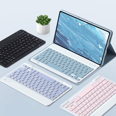 Puzdro s klávesnicou Bluetooth na Redmi Pad 2 Pro 2025, modré - ochranné so stojanom