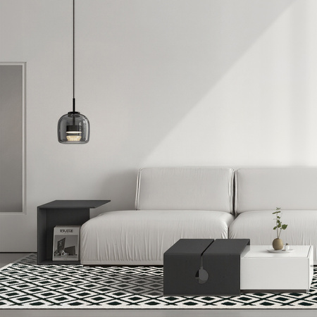 Dywan 160x230 do salonu pętelkowy duży japandi nowoczesny ciężki gruby POLO, szary