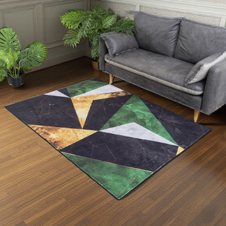 Dywan NOVO Strado nowoczesny do salonu marmurowy wzór velvet Zielony Marmur 120x160 cm