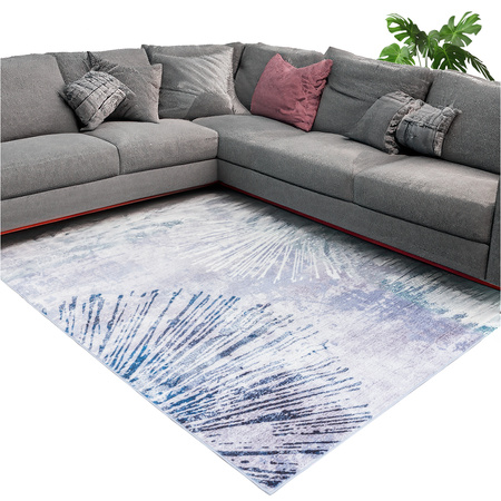 NOVO Strado modern carpet for living room delicate grey velvet pattern Grey Shine 200x300 cm