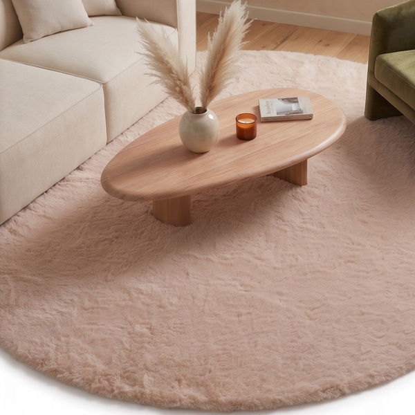 Rabbit Strado 120x120 round rug LightCamel (Beige)