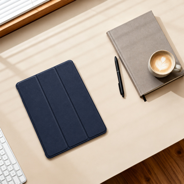 Etui Smart do Lenovo Yoga Tab Plus 12.7 2025 z klapką i podstawką - granatowe