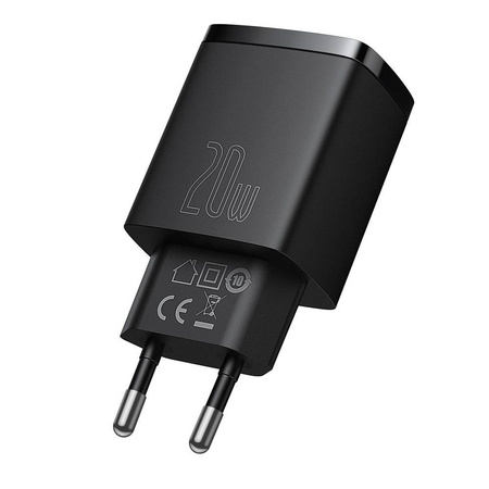 Ładowarka sieciowa Baseus Compact Quick Charger 20W (Czarna)