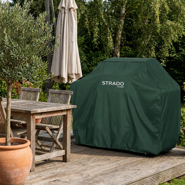Pokrowiec na grill 170x60x117 cm wodoodporny ochrona UV zielony