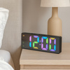 Budík hodiny elektronický digitálny LED 24h hlasný budík driemanie teplota, čierny