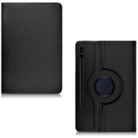 Etui Obrotowe 360 pokrowiec do Samsung Galaxy Tab S8 Plus X800 T730, czarne