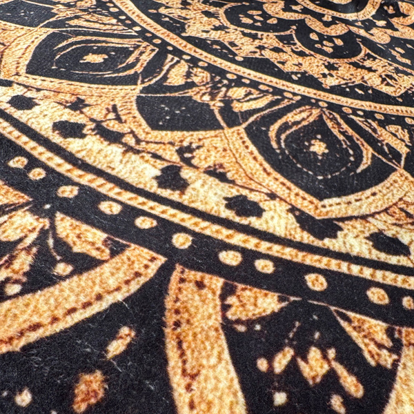 Dywan okrągły Mandala do salonu 90x90 orientalny NOVO antypoślizgowy miękki