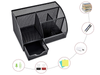 Toolbox, desk organizer, 6 compartments, drawer