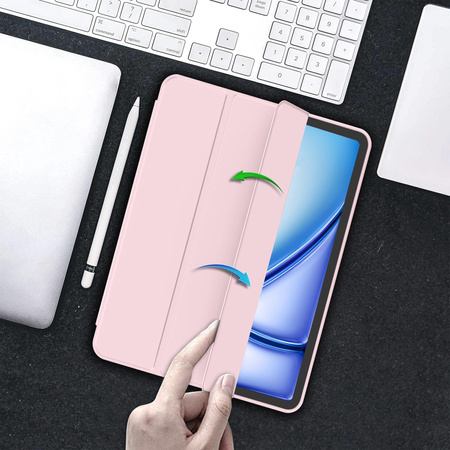 Etui Smart Pencil do iPad Air 11 M3 2025 Gen. 7 / M2 2024 Gen. 6, różowe - ochronne z podstawką