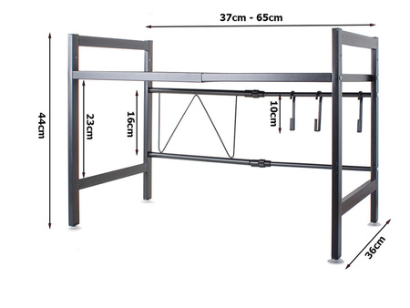 Microwave oven rack adjustable kitchen shelf