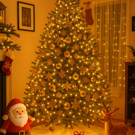 Lampki choinkowe 1512 LED białe ciepłe wewnętrzne zewnętrzne 15m TIMER IP44, białe