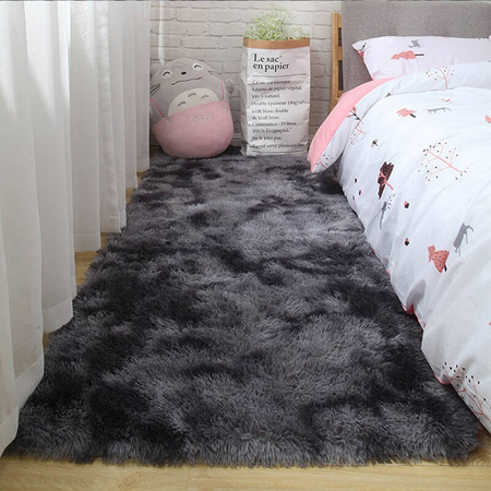 Ombre Shaggy Strado soft carpet 120x160 cm dark grey for living room and bedroom