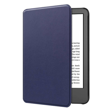 Etui Smart do Amazon Kindle 11 2022 eleganckie, granatowe - ochronne z podstawką, dostęp do portów i przycisków