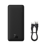 powerbank Baseus Airpow 20W 10000mAh z káblom Baseus Simple Series USB-A USB-C 30 cm, čierny