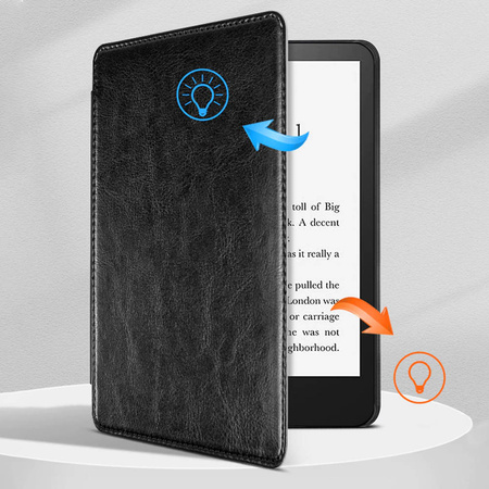 Etui z uchwytem paskiem na rękę do Kindle Paperwhite 5 budzenie i usypianie, czarne