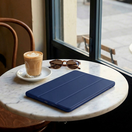 Puzdro Smart case na Apple iPad Mini 4 5 2015 / 2019 s klapkou wake up sleep / Apple iPad Mini 4 / Apple iPad Mini 5, tmavomodré - ochranné