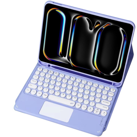 Puzdro s klávesnicou na iPad Pro 11 Gen 5 M4 2024 / A2836 A2837 A300, fialové - ochranné