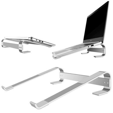 Aluminum tablet laptop stand up to 18" Simple S1 (Silver)
