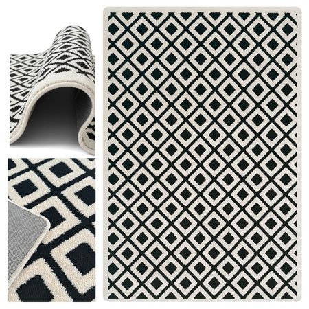 Dywan 160x230 do salonu pętelkowy duży japandi nowoczesny ciężki gruby POLO, szary