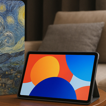 Puzdro grafické s klapkou na Xiaomi Redmi Pad SE 8.7 2024 / Redmi Pad - ochranné so stojanom