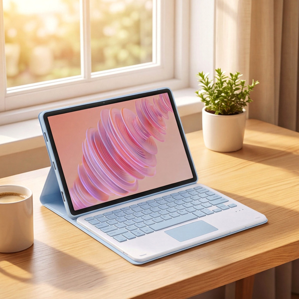 Etui z klawiaturą do Lenovo Tab Plus 11.5 - ochronne z podstawką, dostęp do portów i przycisków