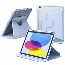 Etui OBROTOWE PENCIL do iPad 10.9 2022 Gen. 10/ 11 2025 A16 Gen. 11 WAKE UP, niebieskie